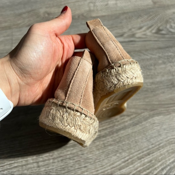 NWOB Little Burgundy Suede Espadrille - Salmon Pink - Picture 4 of 9